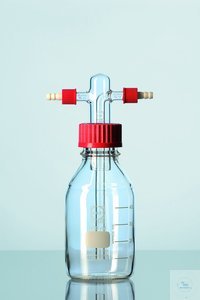 Склянка для промывания газов 500 мл с винтовой крышкой и 2мя отводами (Duran 2471300)